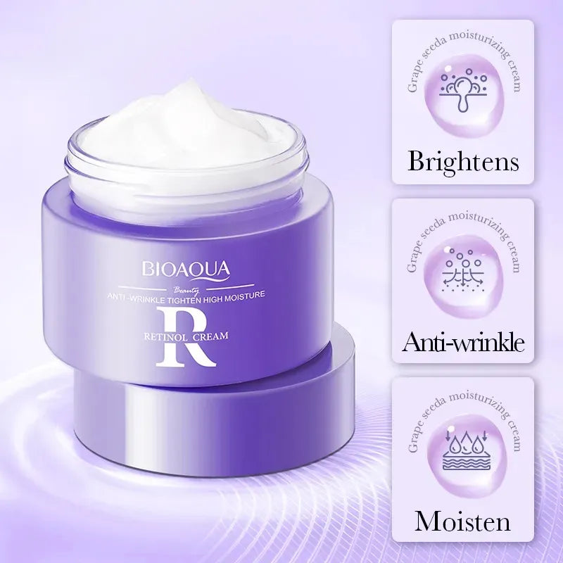BIOAQUA Retinol 4 Pcs Facial Series Cleansing Removing Residual Anti Wrinkle Firming Whitening Moisturizing Brightening Cream Skin Care Facial Kit