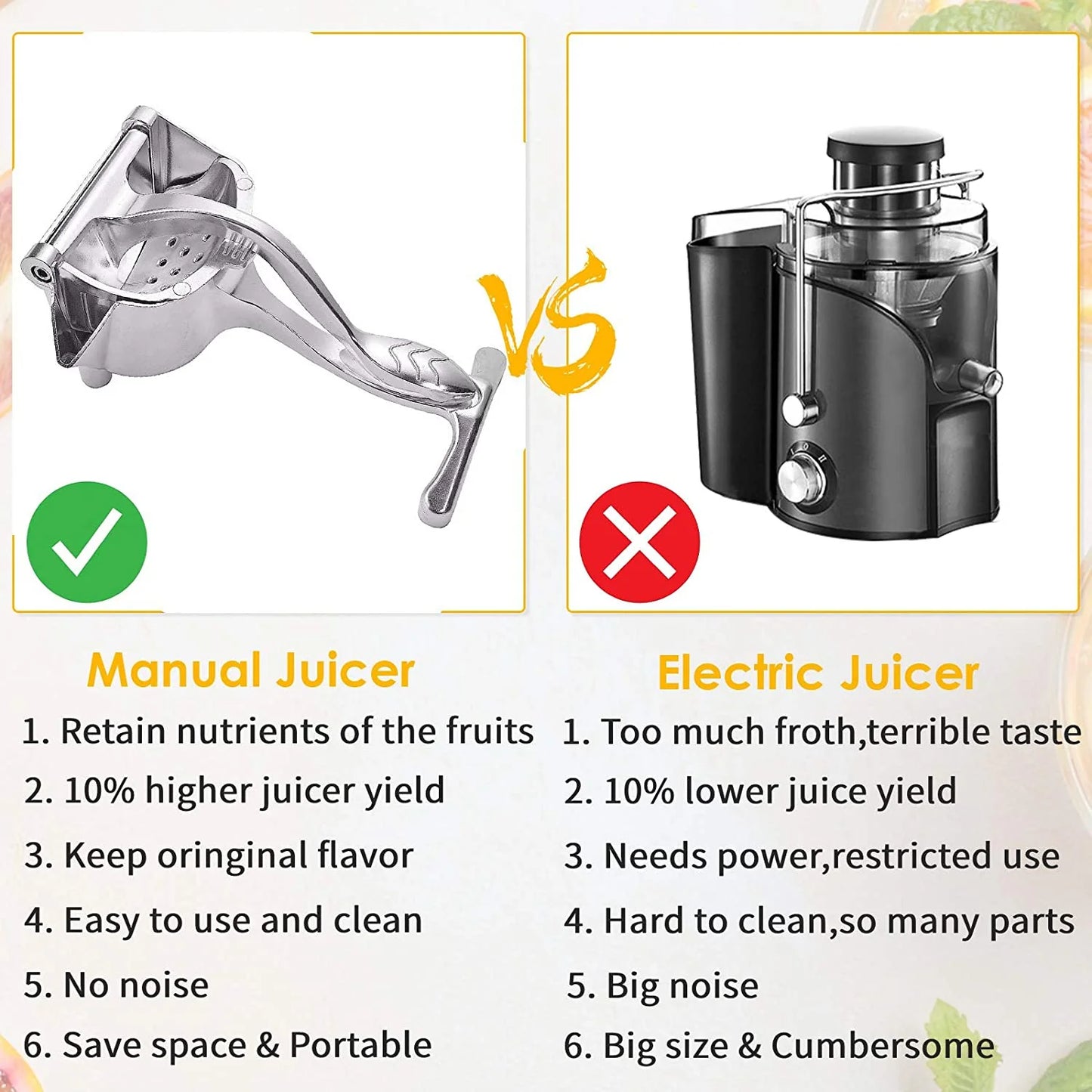 Fruit Press Manual Juice Maker
