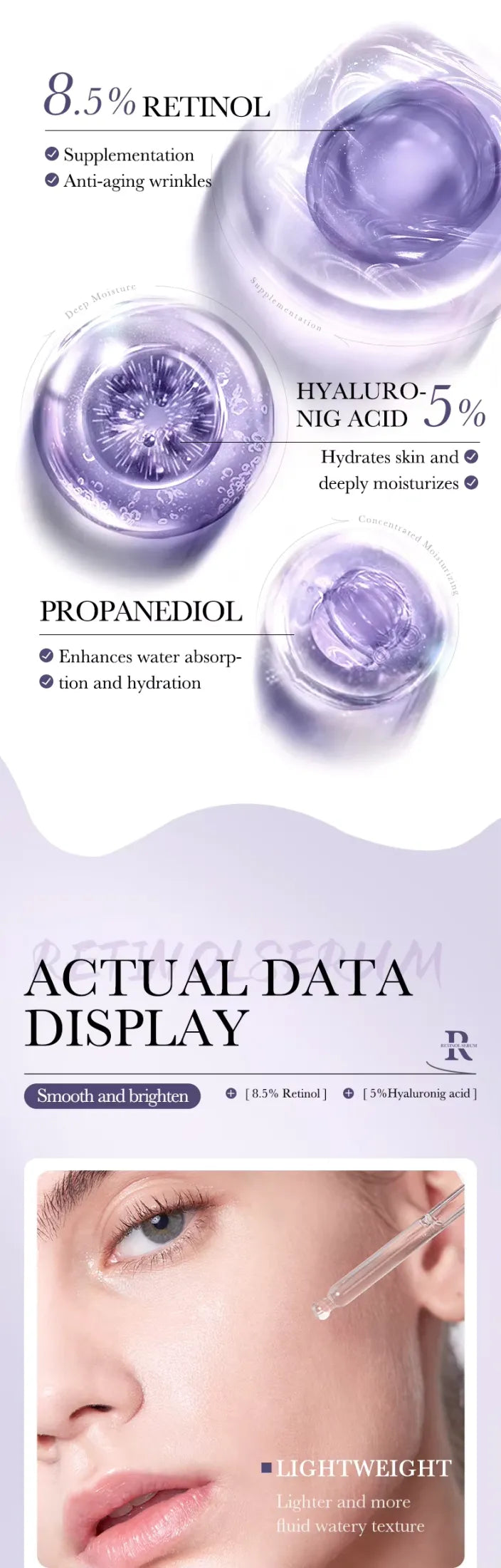 BIOAQUA Retinol 4 Pcs Facial Series Cleansing Removing Residual Anti Wrinkle Firming Whitening Moisturizing Brightening Cream Skin Care Facial Kit