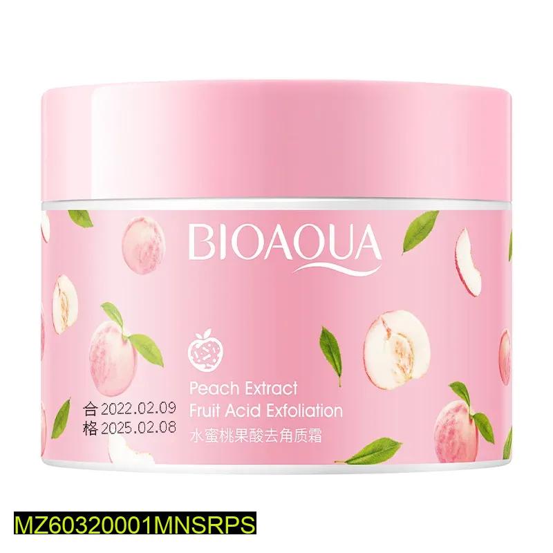 BIOAQUA Peach Whitening Brightening Moisturizer Exfoliating Facial Scrub Gel with Peach Extract, Fruit Acid Exfoliating Peeling Cream Gel 140g