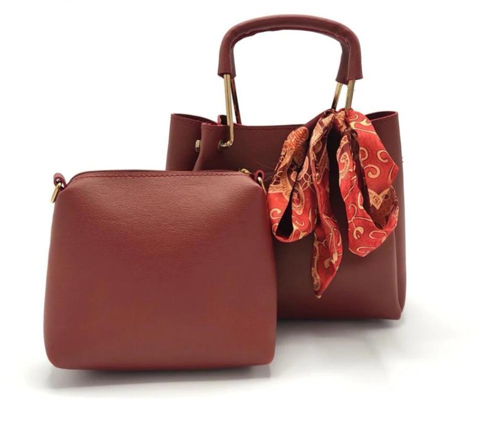 Buy Kr New Design 2 Pcs Leather bag hand bag for girls Shoulder Bags for girls