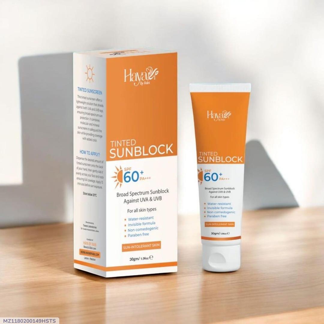 Haya By Rabi Tinted Sunblock - Broad Spectrum Protection - SPF 60+