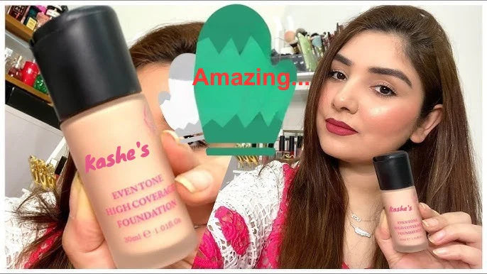 Kashe's Flawless Face Bundle - Includes Foundation, Compact powder & Beauty Blender
