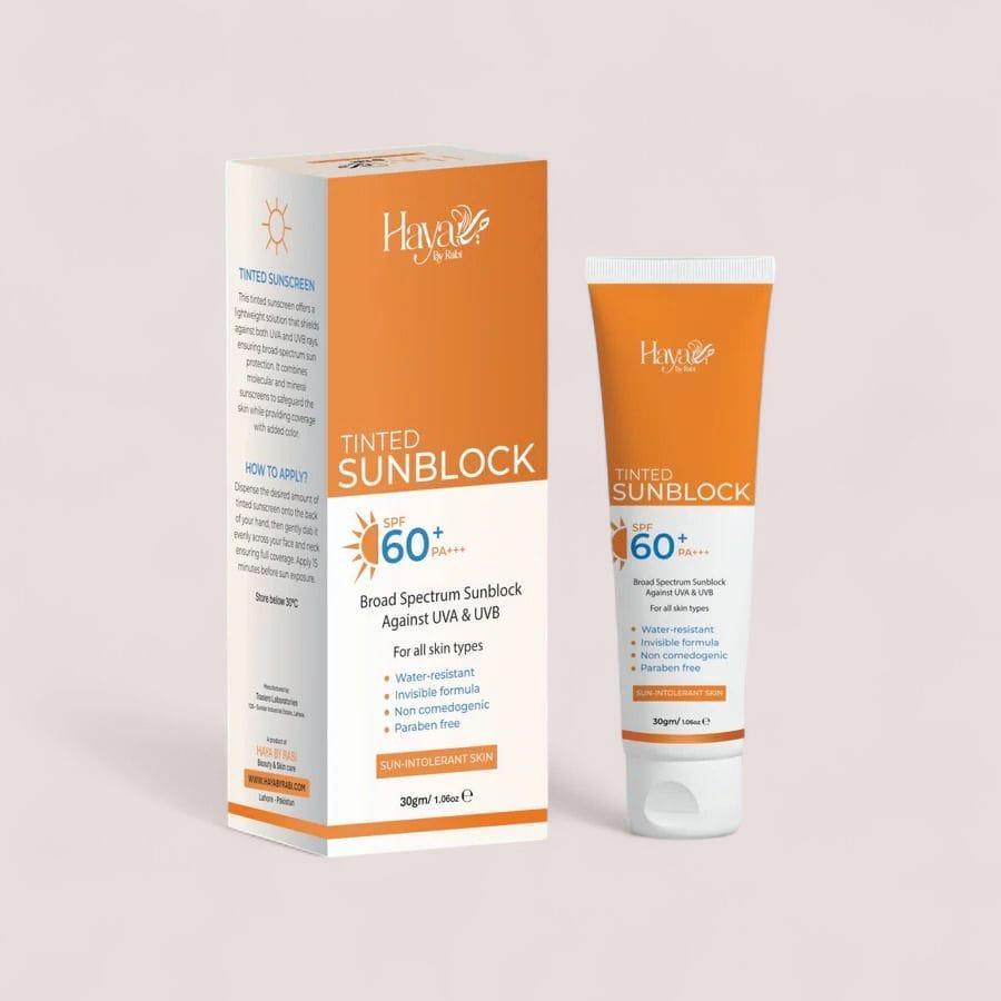 Haya By Rabi Tinted Sunblock - Broad Spectrum Protection - SPF 60+